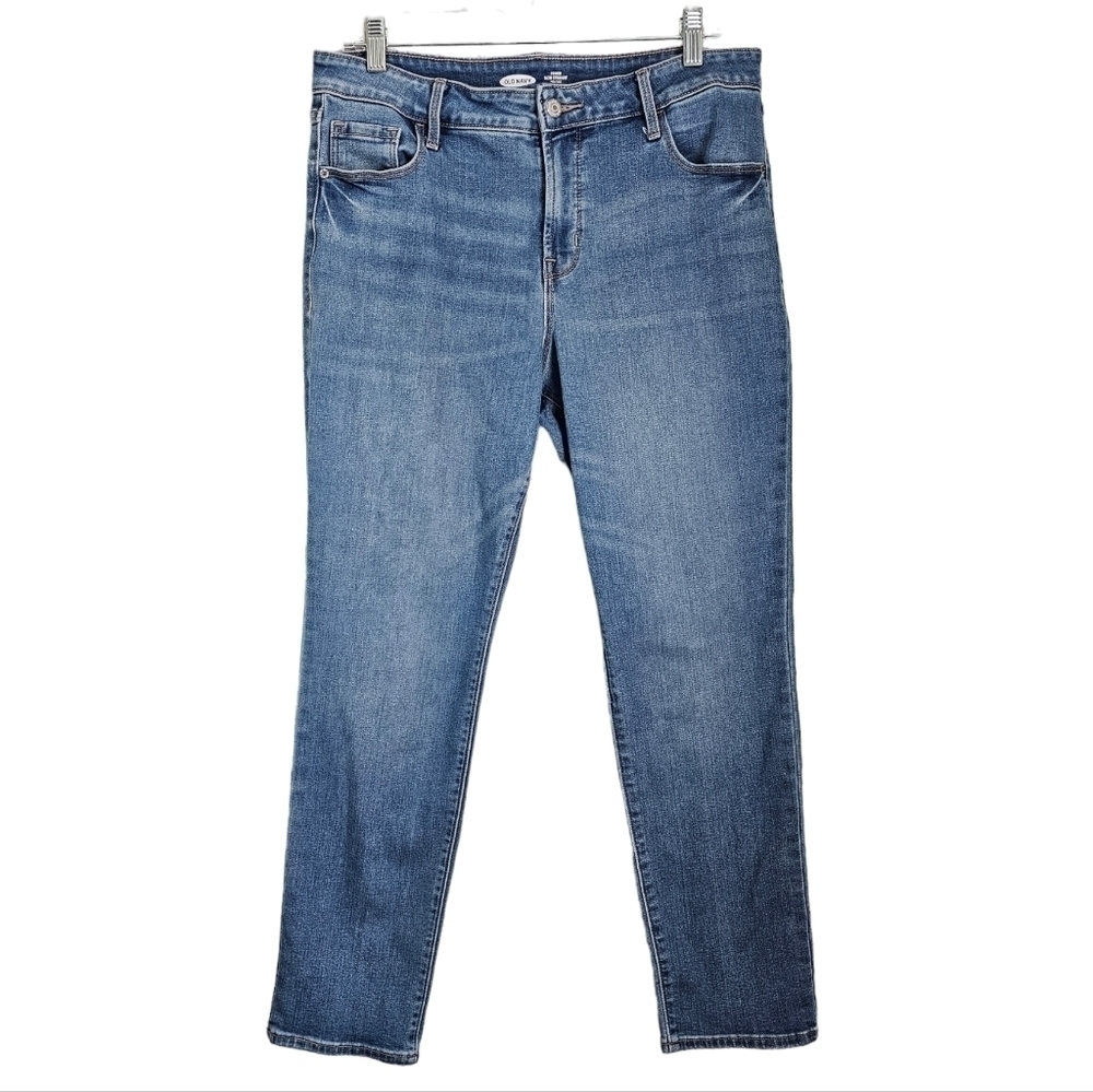 Old Navy high rise slim straight jeans women's 14 p